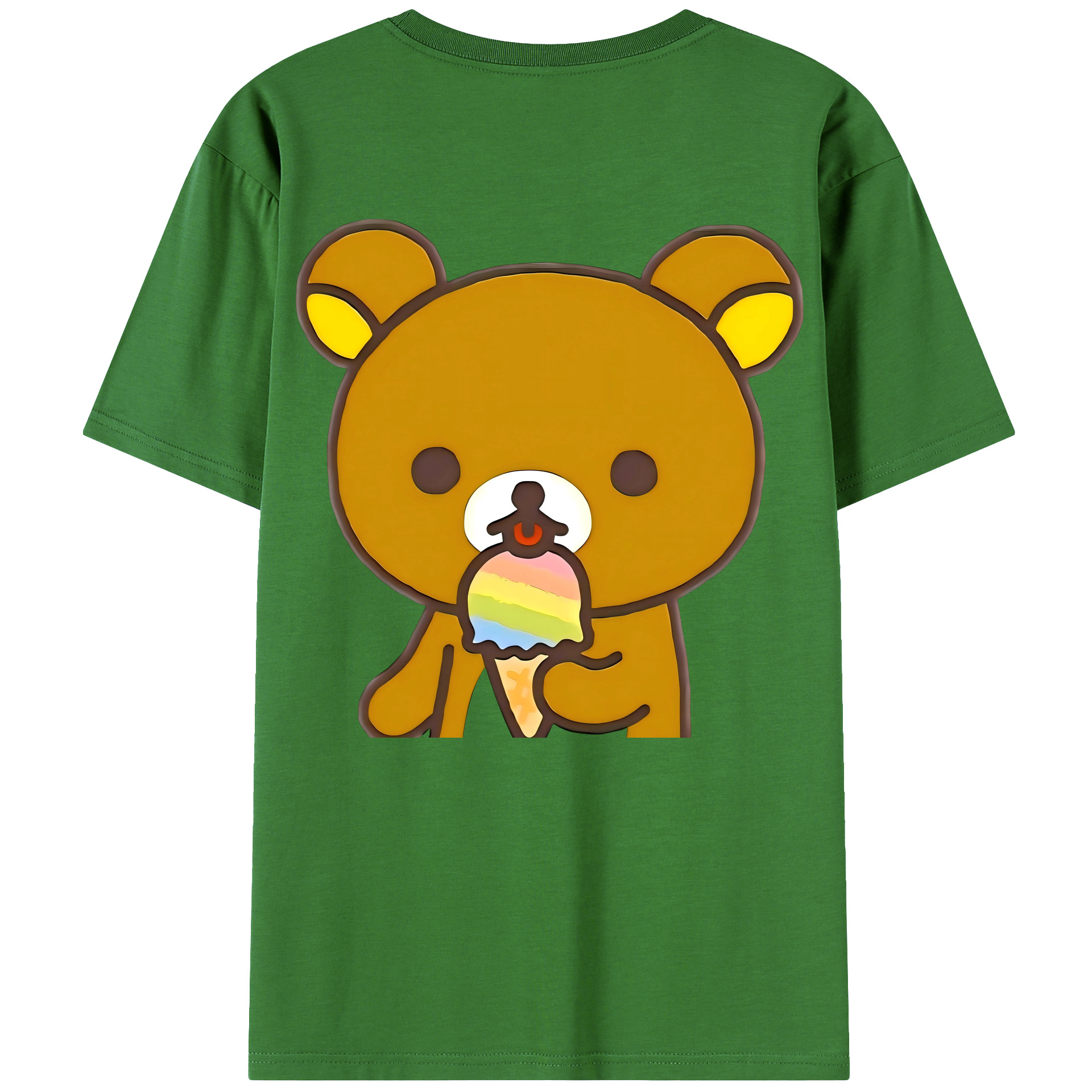 （画像用） リラックマ リラックマ キイロイトリ Rilakkuma Korilakkuma Kiiroitori レディース半袖Tシャツ(バックプリント)